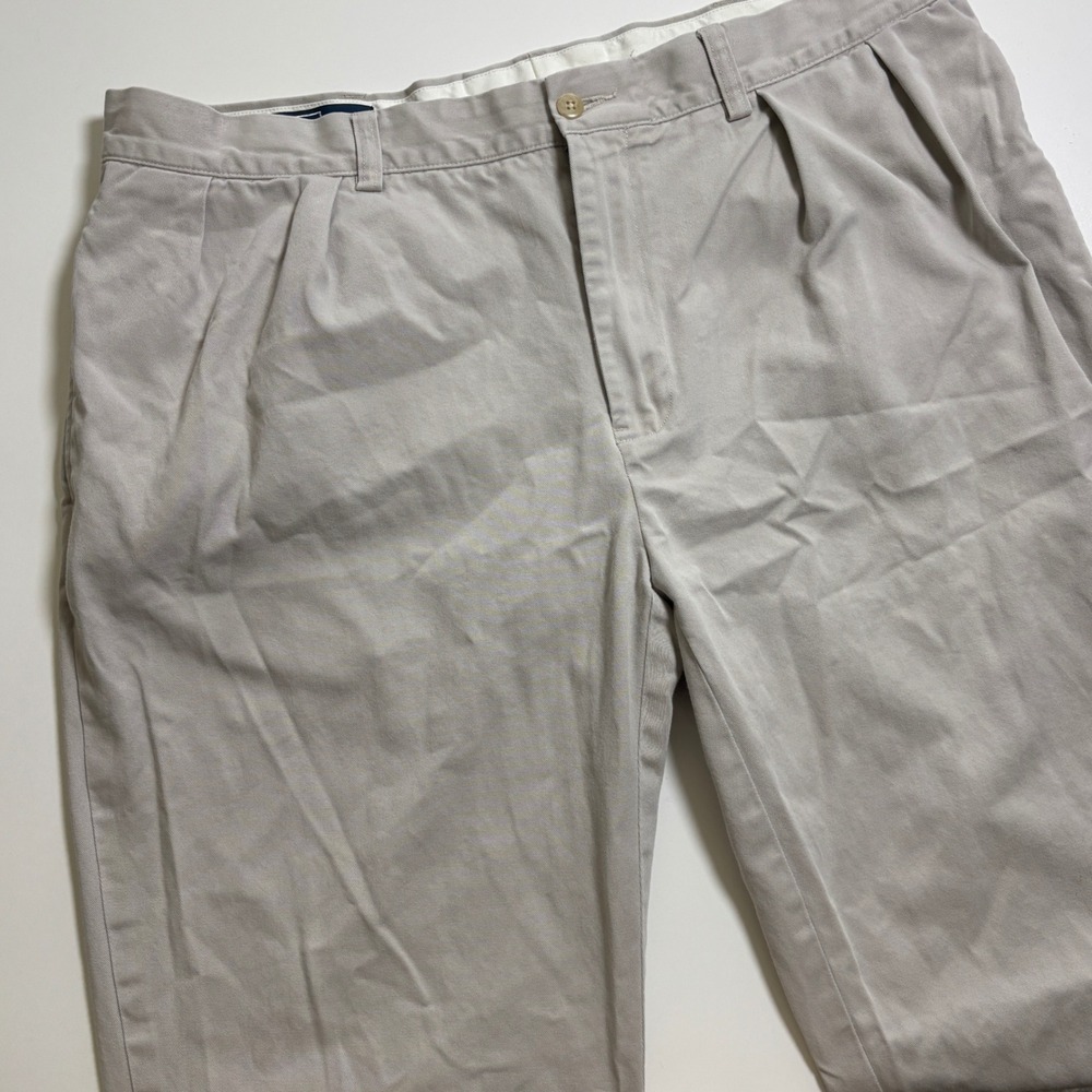 Polo Ralph Lauren Ethan Pant Mens 38x32 Double Pleated Tan Khaki Chinos Cotton